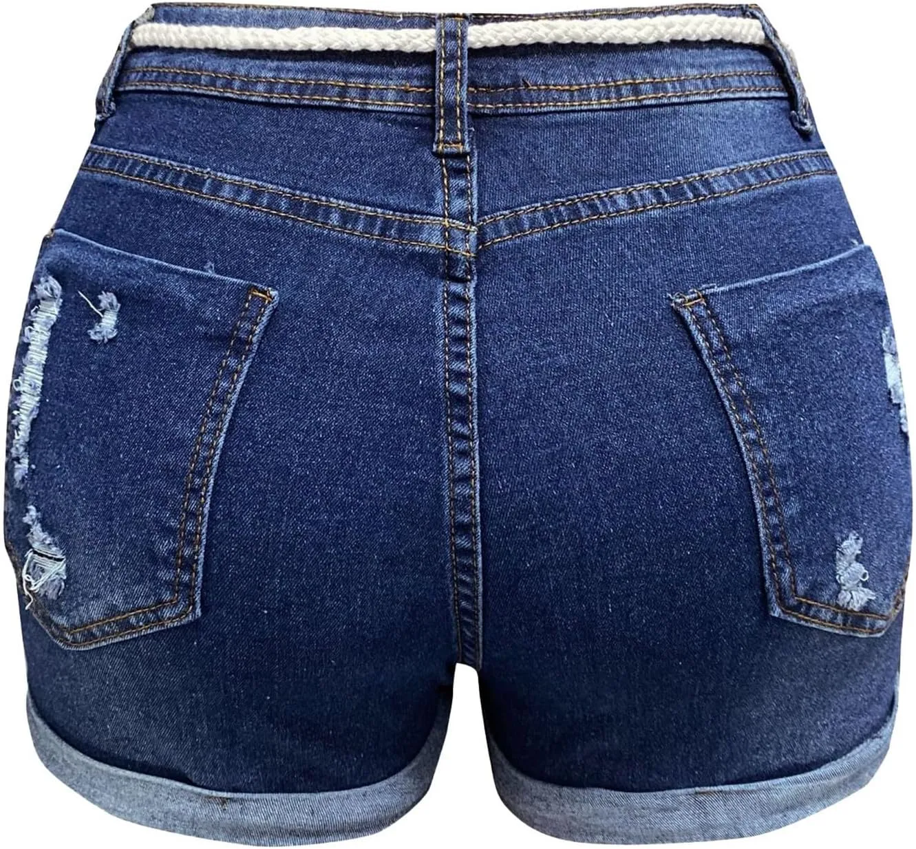 Women's Denim Shorts Summer 2025 High Waisted Distressed Casual Stretch Trendy Baggy Girls Folded Hem Hot Jean Shorts