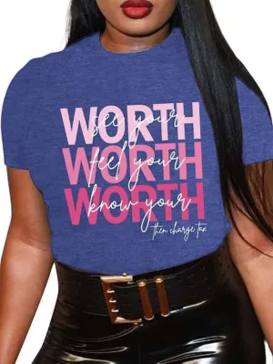 Women's Graphic T Shirts Casual Funny Printed Short Sleeve Undershirts Crewneck Summer Shirts for Women