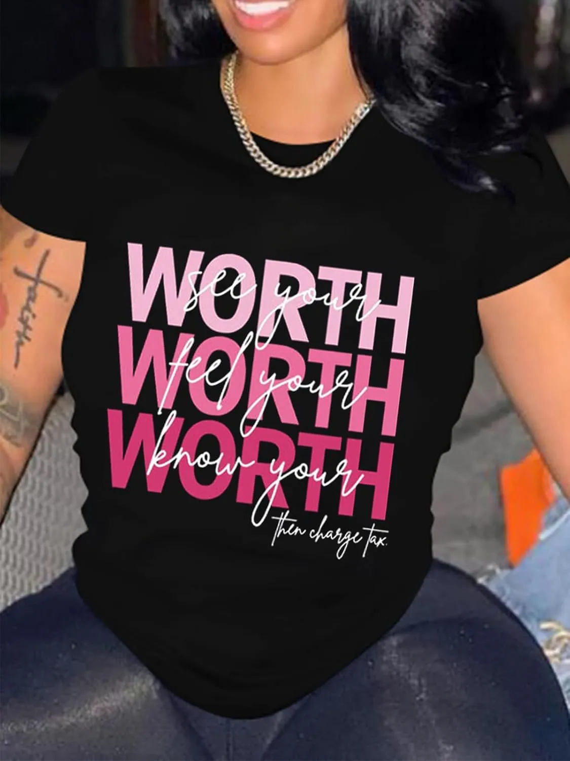 Women's Graphic T Shirts Casual Funny Printed Short Sleeve Undershirts Crewneck Summer Shirts for Women