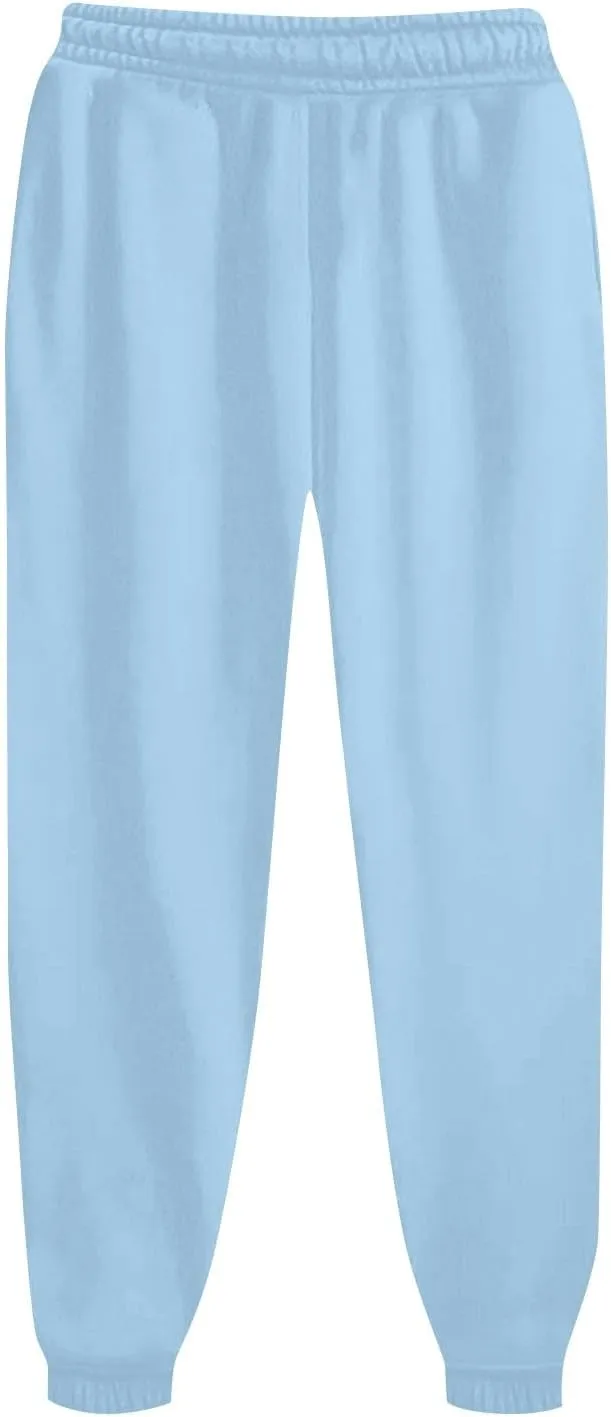 Women's Jogger Sweatpants Drawstring High Waisted Lounge Pants Solid Color Athletic Running Workout Trousers with Pockets