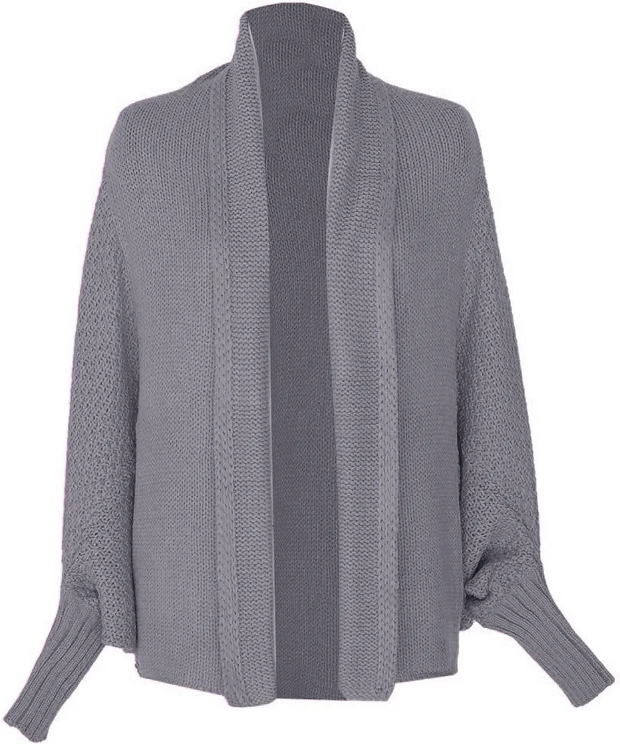 Womens Kimono Batwing Cable Knitted Slouchy Oversized Wrap Cardigan Sweaters Trendy Casual Duster Lightweight Cardigan