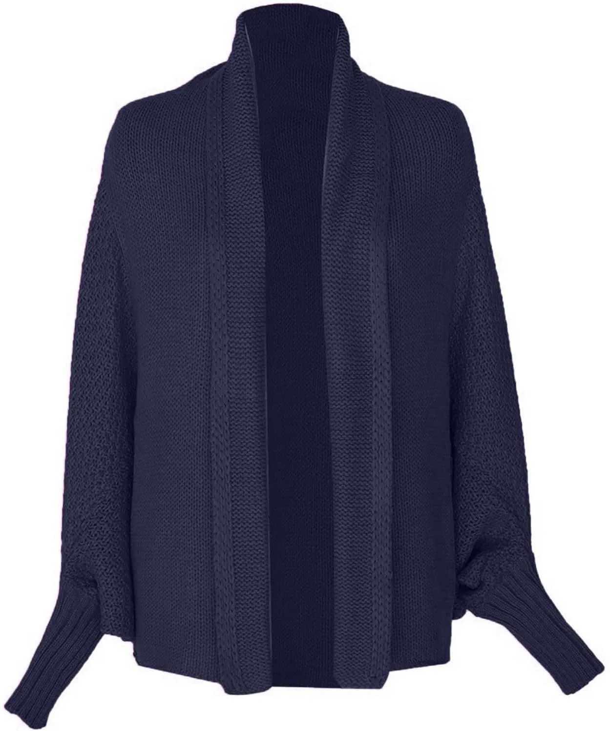 Womens Kimono Batwing Cable Knitted Slouchy Oversized Wrap Cardigan Sweaters Trendy Casual Duster Lightweight Cardigan
