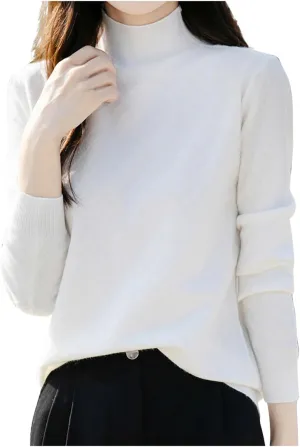 Womens Lightweight Sweaters Dressy Turtleneck Pullover Slim Fit Cable Knit Sweater Turtle Necks Tops for Women