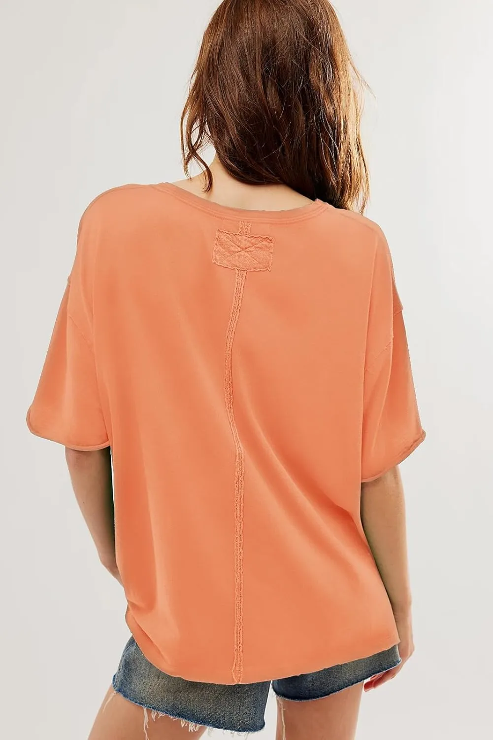 Womens Oversized T Shirts Loose Fit Crewneck Short Sleeve Summer Tops