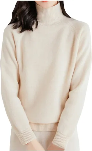 Women's Pullover Sweaters Dressy Turtleneck Oversized Sweater Trendy Fall Tops for Women 2024 Ribbed Knit Pullover