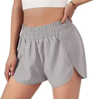Women's Quick-Dry Running Shorts - Workout Sport Layer Active Shorts with Pockets