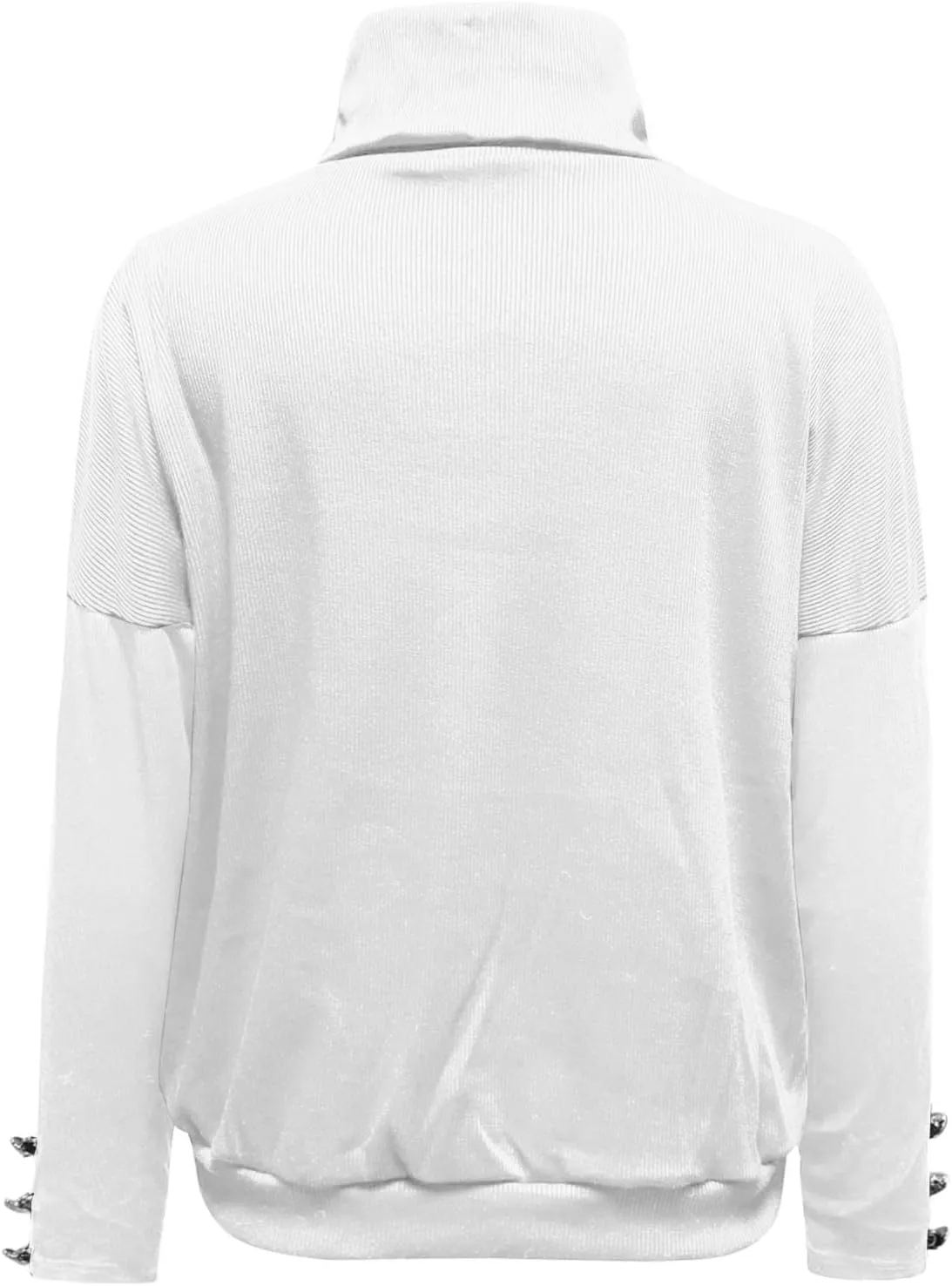 Women's Ribbed Knit Sweater Long Sleeve Turtleneck Trendy Sweaters Comfortable Loose Fit Sweaters