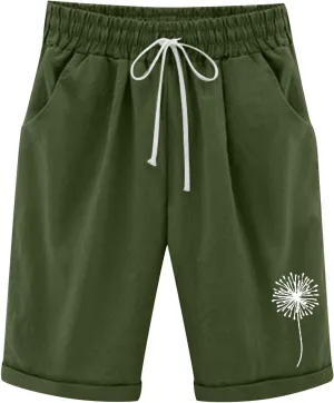 Womens Shorts Drawstring Sweat Shorts Elastic Waist Running Workout Shorts with Pockets Women's Wide Leg Womens