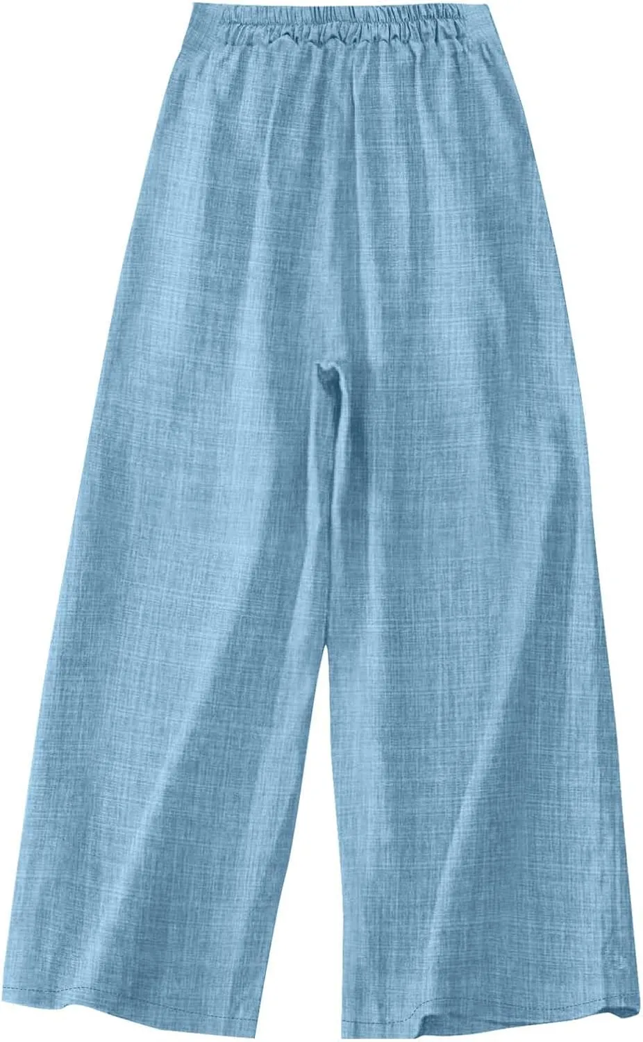 Womens Straight Wide Leg Pants with Pockets High Waisted Button Palazzo Trousers Casual Beach Travel Vacation Outfits