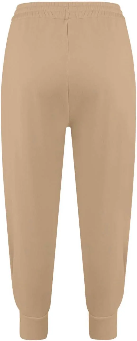 Women's Summer High Waist Sweatpants Solid Color Fleece-Lined Ankle Joggers Cozy Casual Lounge Wear