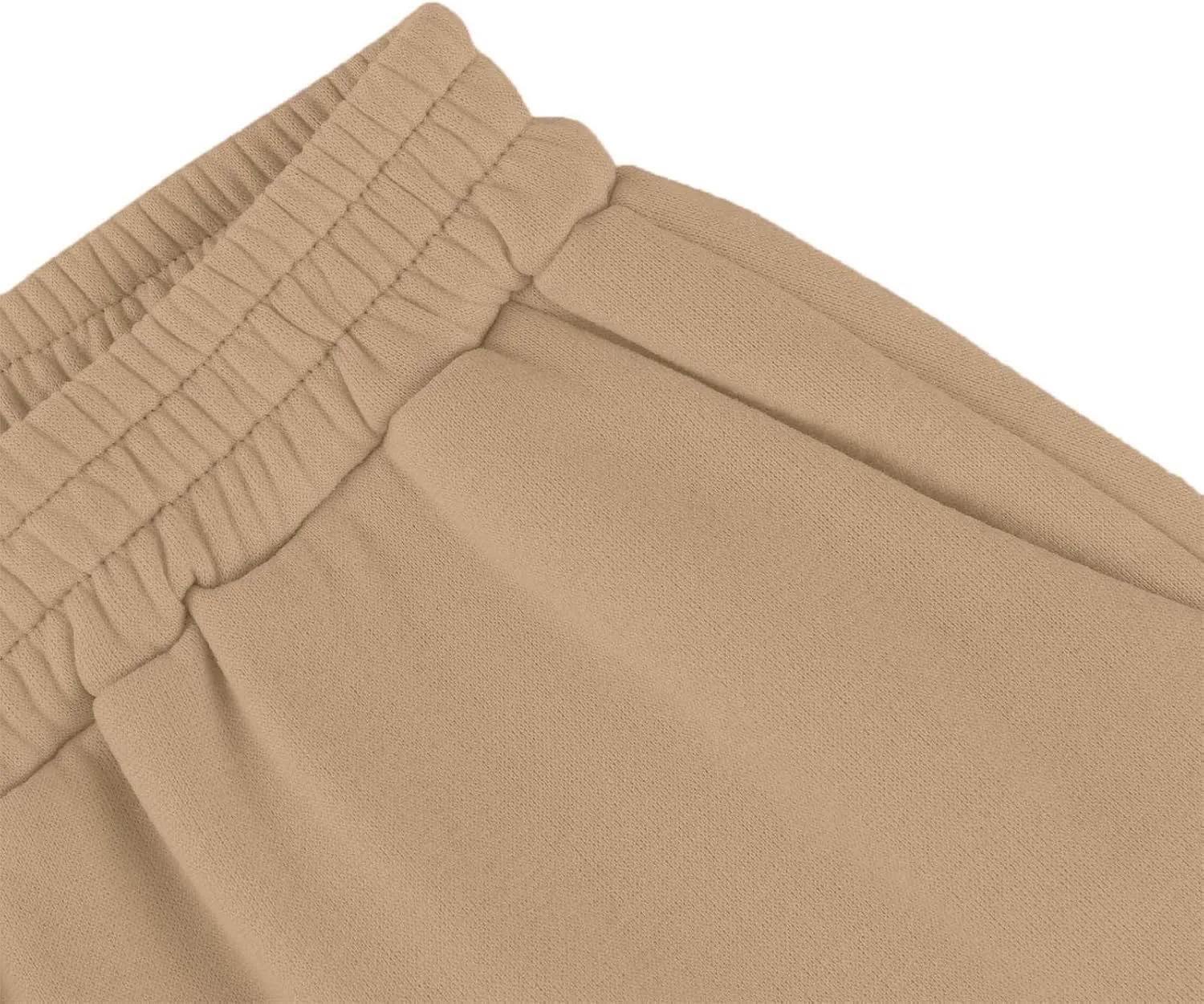Women's Summer High Waist Sweatpants Solid Color Fleece-Lined Ankle Joggers Cozy Casual Lounge Wear
