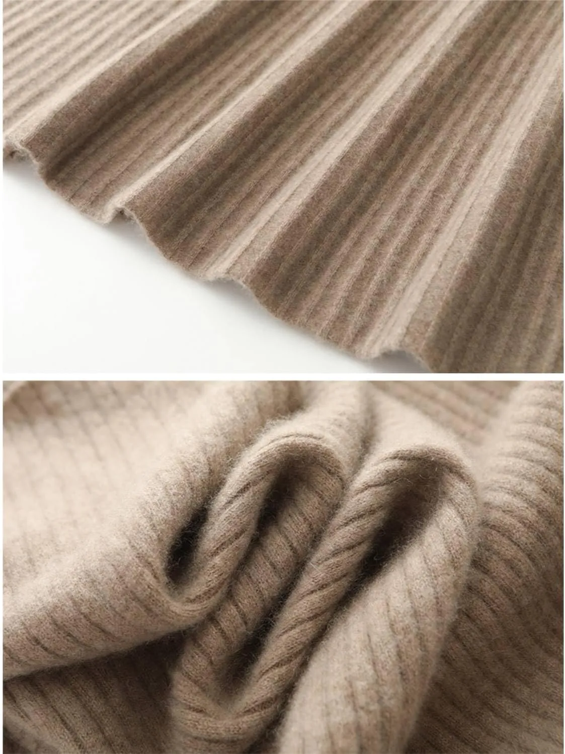 Women's Sweater Dress 100% Merino Wool Pullover Long Sleeve V Neck Knitted Slim Tops