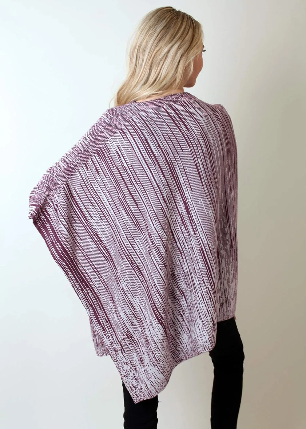 Women's Sweater Knit Poncho Pullover Wrap Organic Cotton - Loving Thread