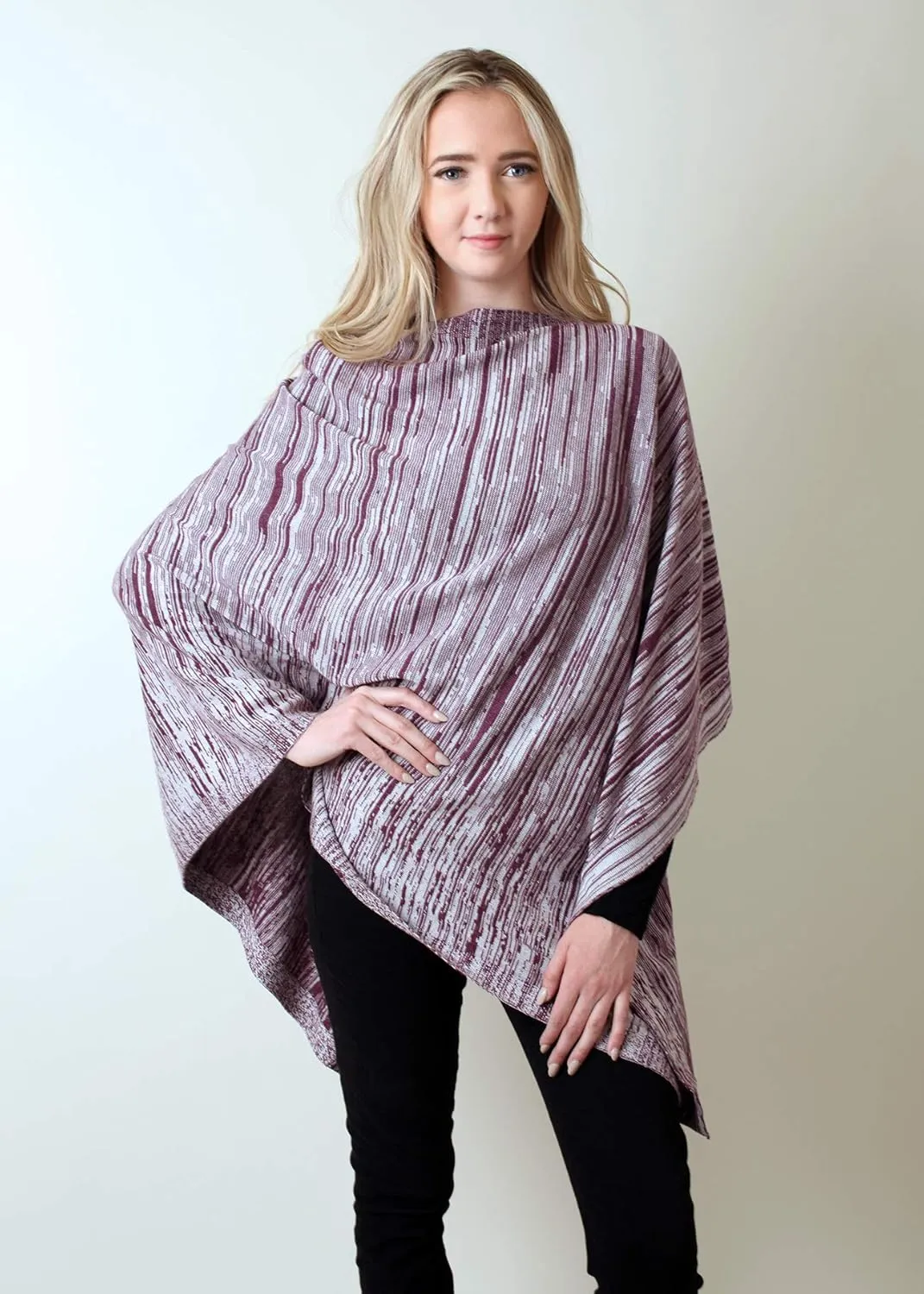 Women's Sweater Knit Poncho Pullover Wrap Organic Cotton - Loving Thread