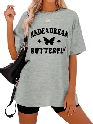 Women's Tops Oversized Tees for Women Oversized Tshirt Shirts Vintage Half Sleeve Loose T Shirts Summer Tunic Tops