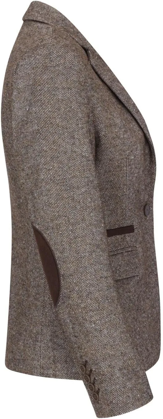 Womens Tweed Trousers 1920s Vintage Blinders Tan Brown Herringbone Tailored Fit