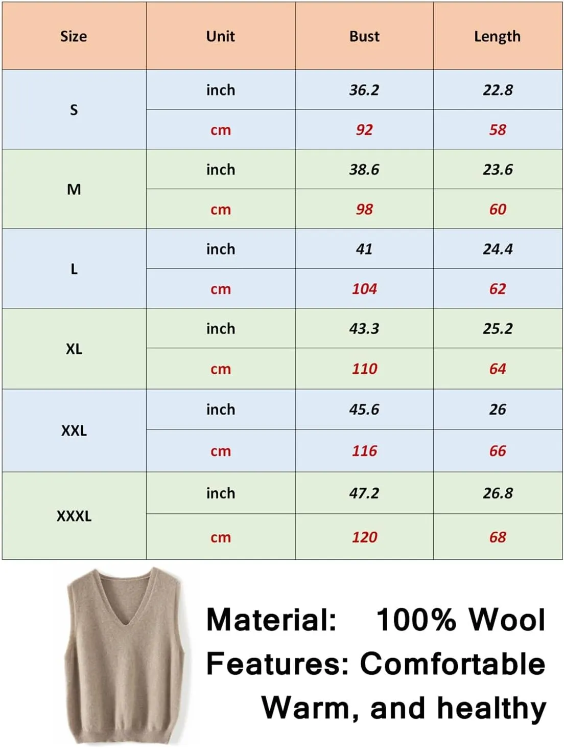 Women's V-Neck Knit Sweater Vest 100% Merino Wool Lightweight Sleeveless Pullover Basic Vest Short Tops