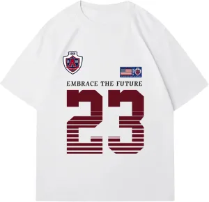 Women's Y2K Jersey Shirt Graphic Oversized Jersey Top Number Print Crewneck Short Sleeve Tee Tops