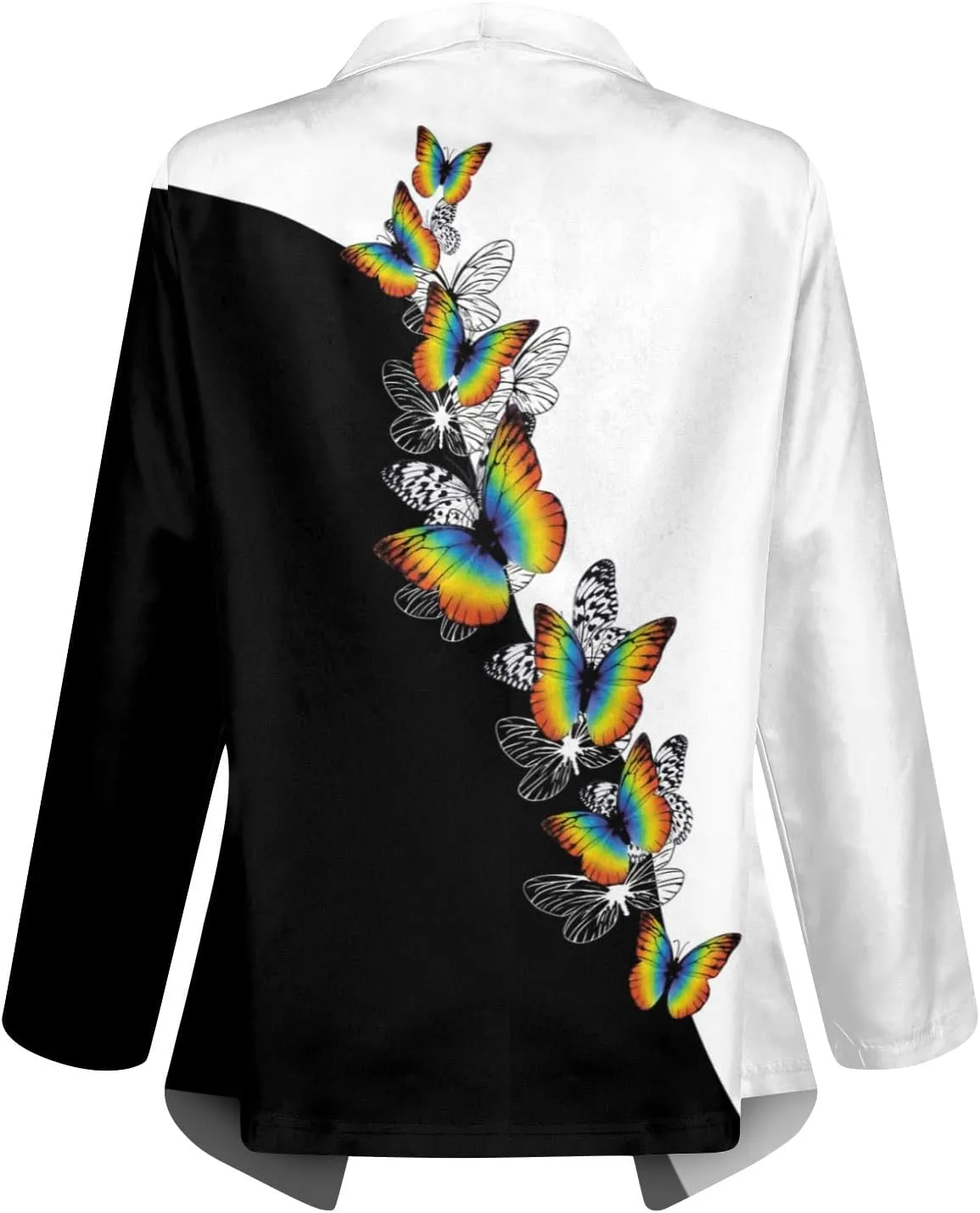 Workout Tops for Women Floral Printed Open Front Cover Up Long Sleeve Comfy Dressy Jacket Resort Wear Cardigans