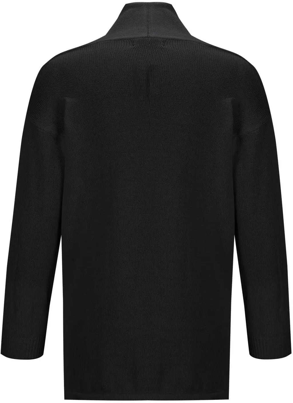 XUNRYAN Men's Open Front Cardigan Knit Ribbed Sweater Jacket Shawl Collar Cardigans Loose Fit Chunky Sweater Coat Pockets