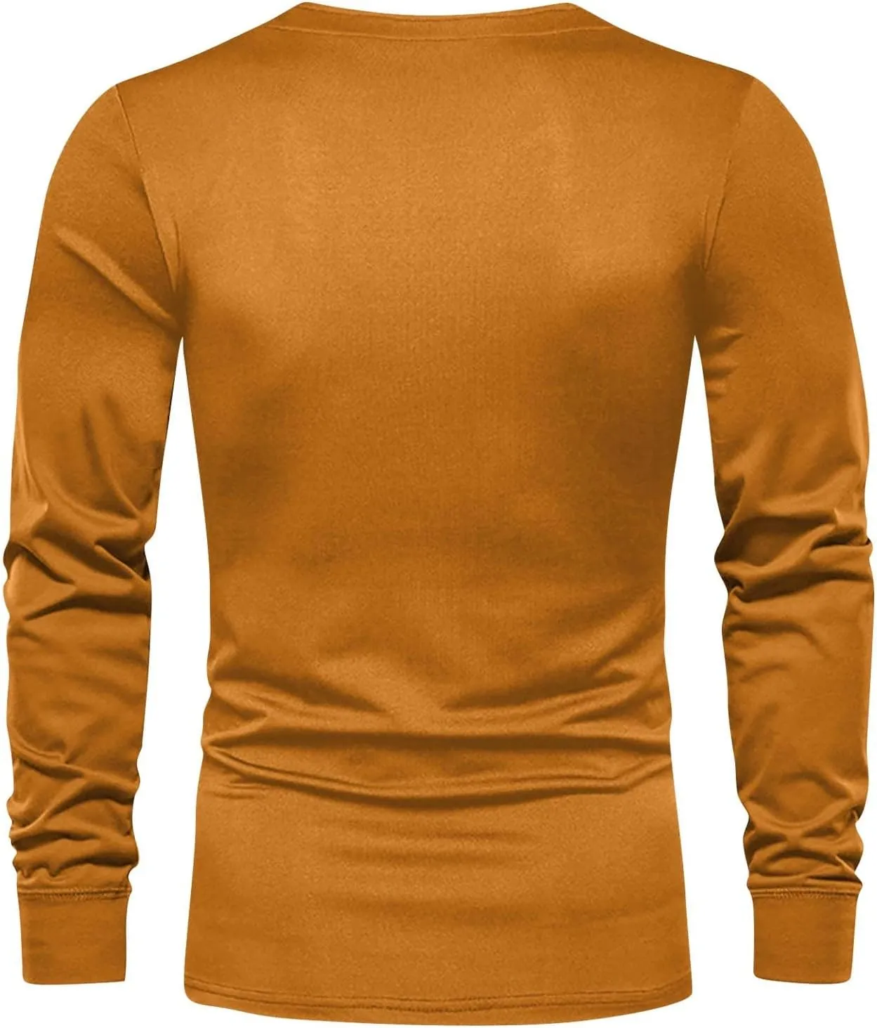 Ymosrh Men's Fashion Long Sleeve Shirts Casual Solid Tee Shirts Crew Neck Gym Workout Muscle Tees, M-3XL