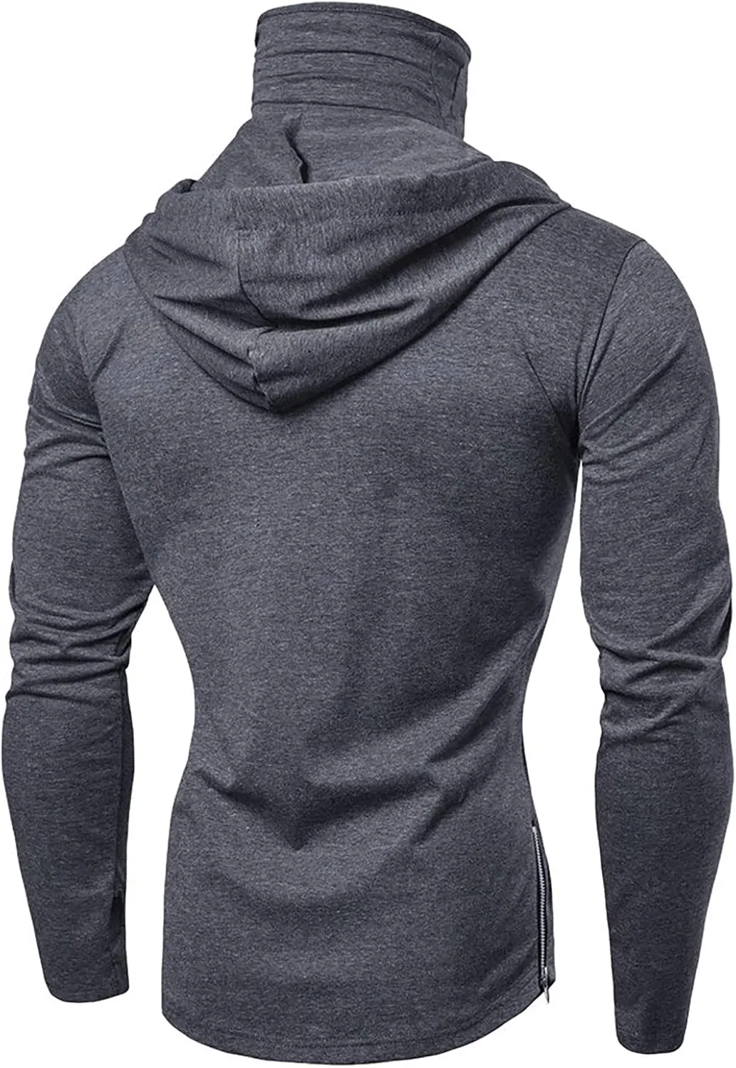 Ymosrh Mens Shirts with Hoodies Long Sleeve T Shirts Athletic Running Gym Workout Casual Hooded Tee Top Shirt, M-3XL