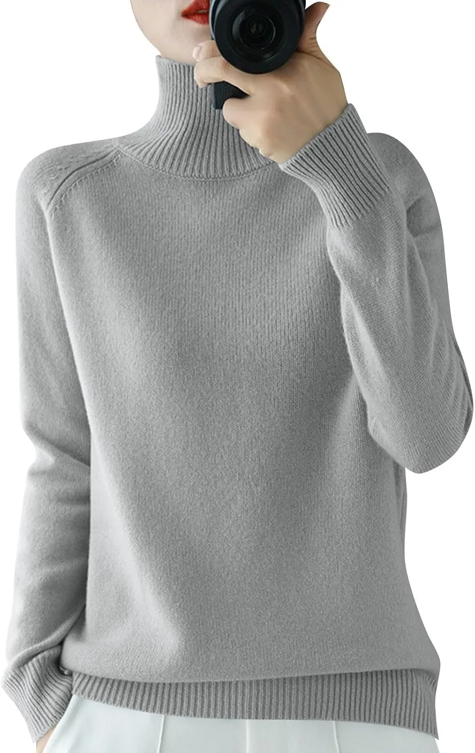 Ymosrh Women's Casual Sweaters Fall Winter Sweaters Oversized Long Batwing Sleeve Casual Pullover Sweater Tops, M-2XL