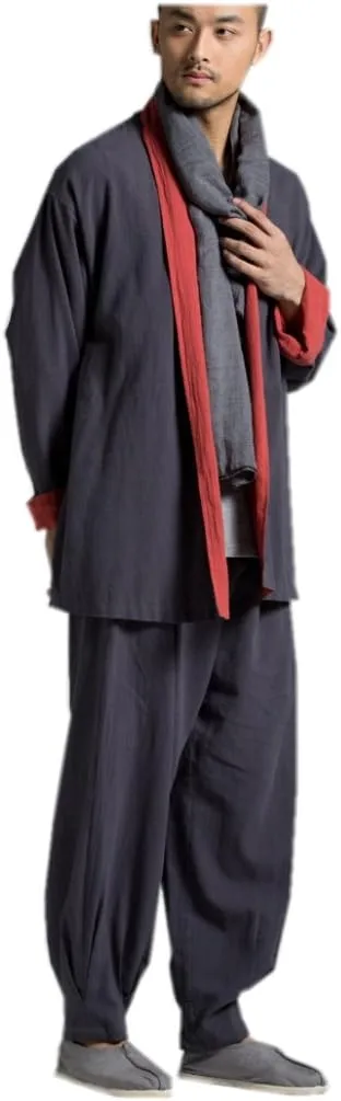 ZanYing Men Casual Yoga Taichi Pants Elastic Waist Loose