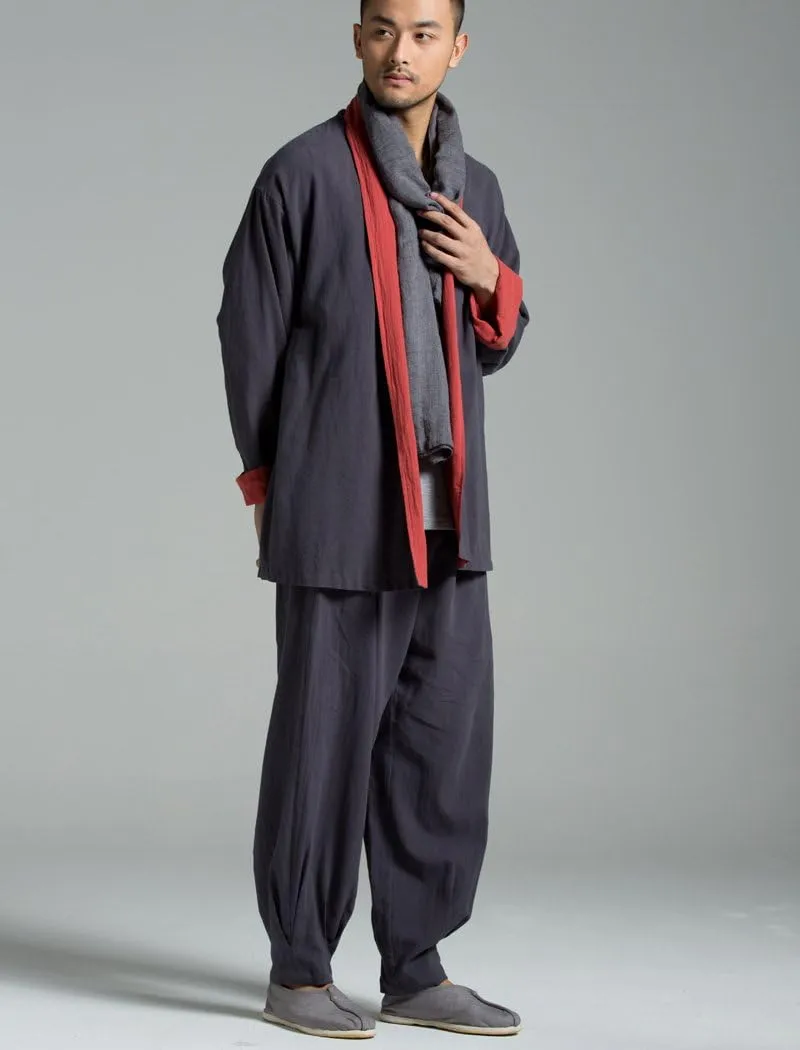 ZanYing Men Casual Yoga Taichi Pants Elastic Waist Loose