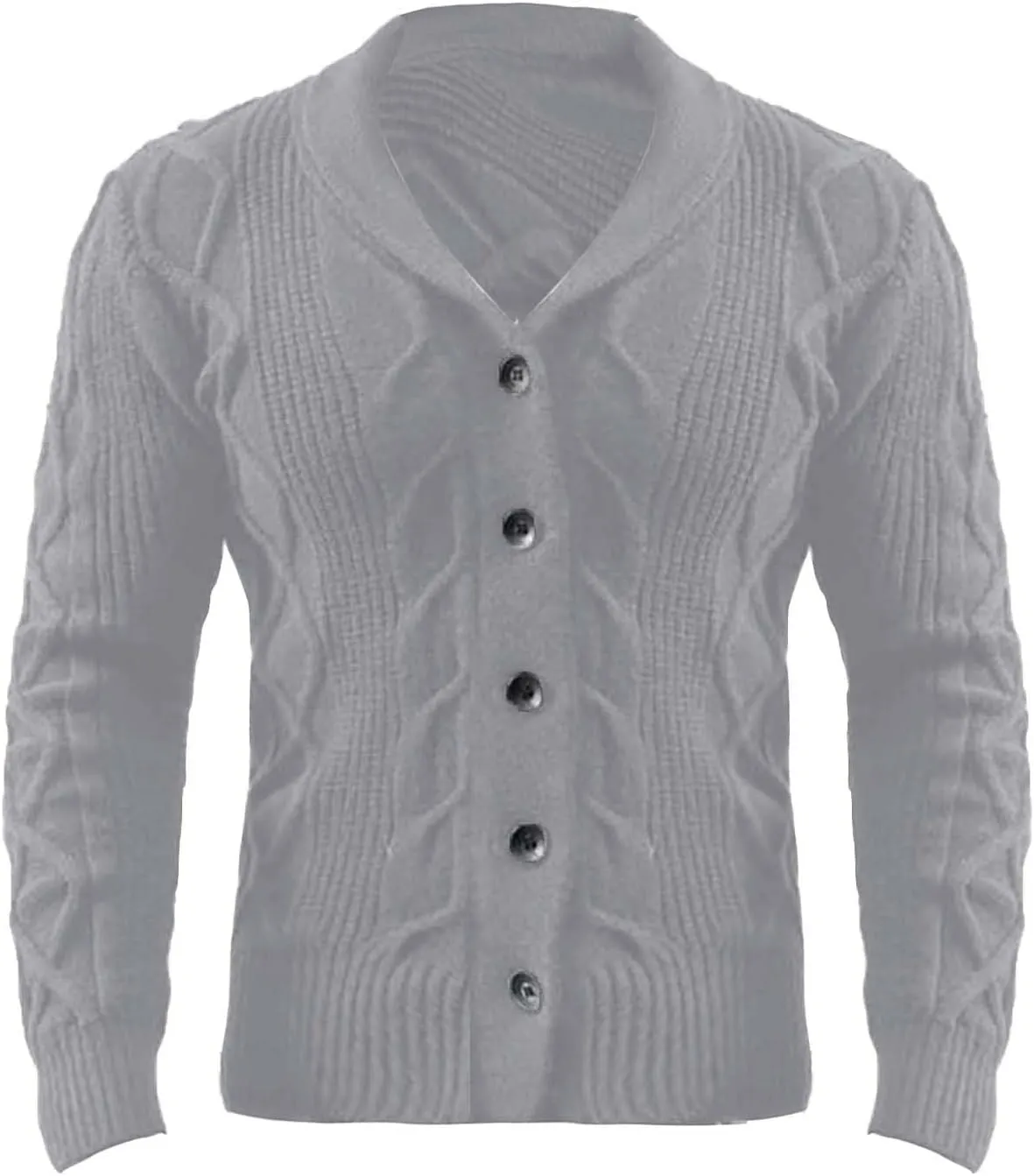 ZYXTIM Mens Cable Knit Cardigan Sweater Shawl Collar Button Chunky Warm Spring Jackets Fisherman Casual Cardigans Big&Tall